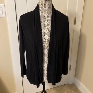 Express black shawl collar cardigan, long sleeve, size large